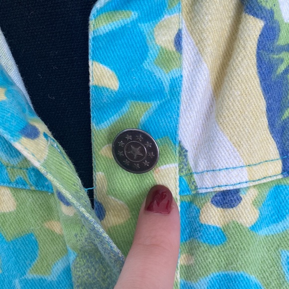 Tropico Large 100% Cotton Adorable Butterfly And Floral Patterned Denim Jacket - Picture 7 of 10